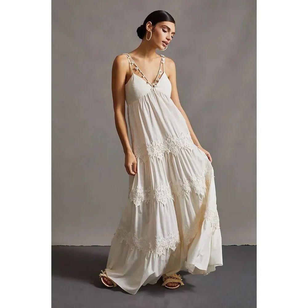 Anthropologie Sachin & Babi Tiered Lace Maxi Dress $698